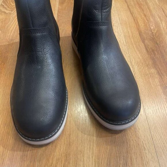 TIMBERLAND MENS REDWOOD EDGE MID LACE CHELSEA BOOT BLACK FULL GRAIN A6CVE-W02 - Picture 6 of 8